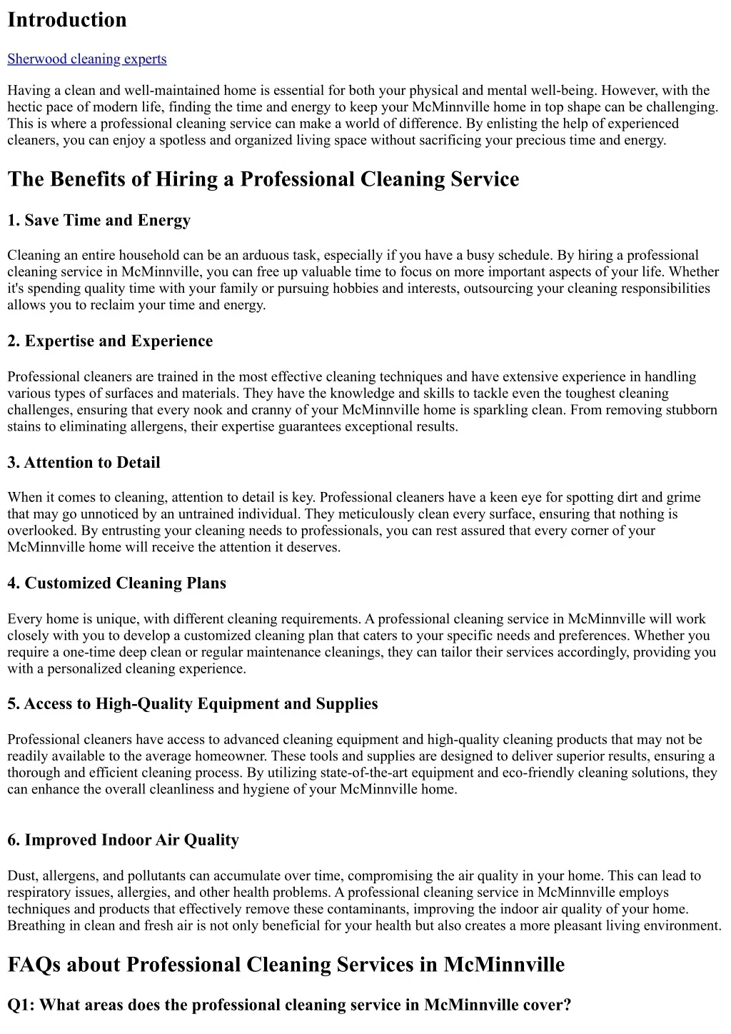 PPT - How a Professional Cleaning Service Can Improve Your McMinnville ...