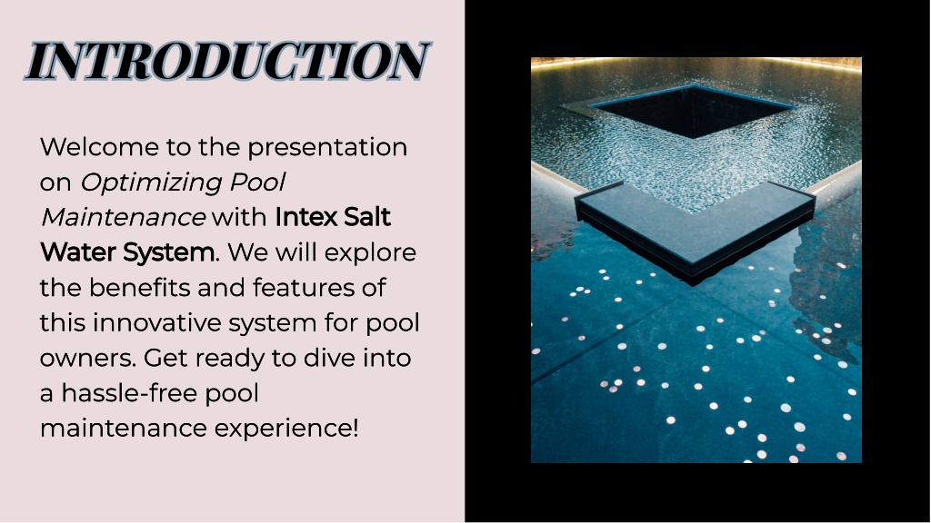 PPT - Intex Salt Water System PowerPoint Presentation, free download ...