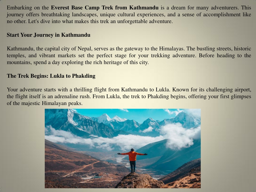 PPT - Discover the Ultimate Adventure Everest Base Camp Trek from ...