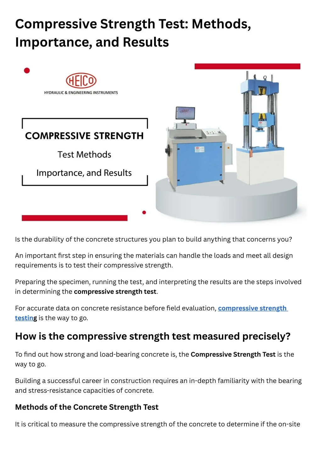 Compressive Strength Test Pla PPT - Compressive Strength Test Methods, Importance, and Results ...