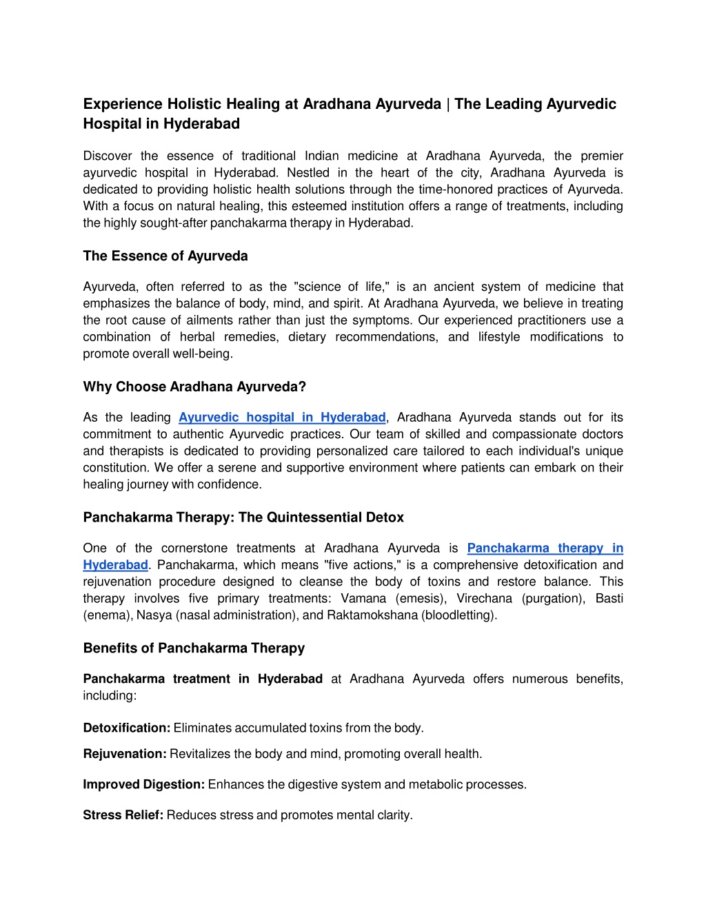 Ppt experience holistic healing at aradhana ayurveda the leading