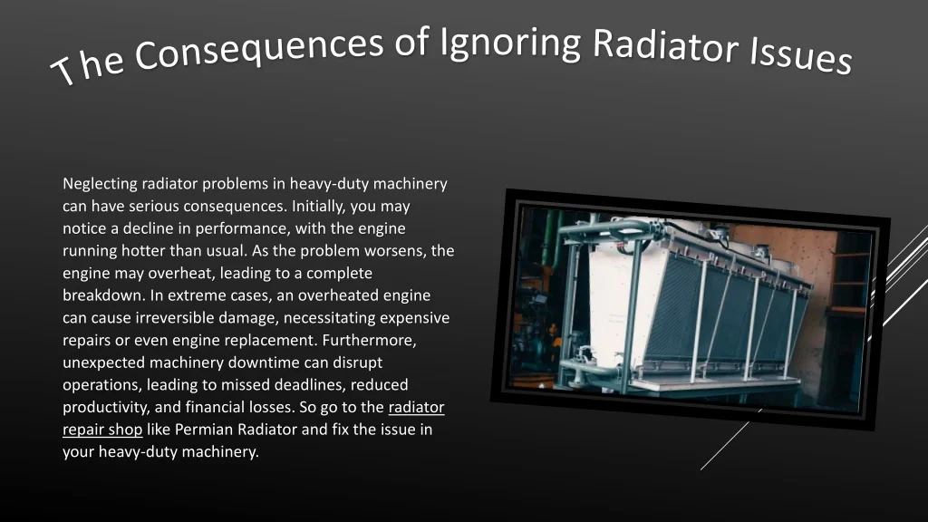 PPT - Heavy-Duty Industrial Radiator Repair Service | Permian Radiator ...