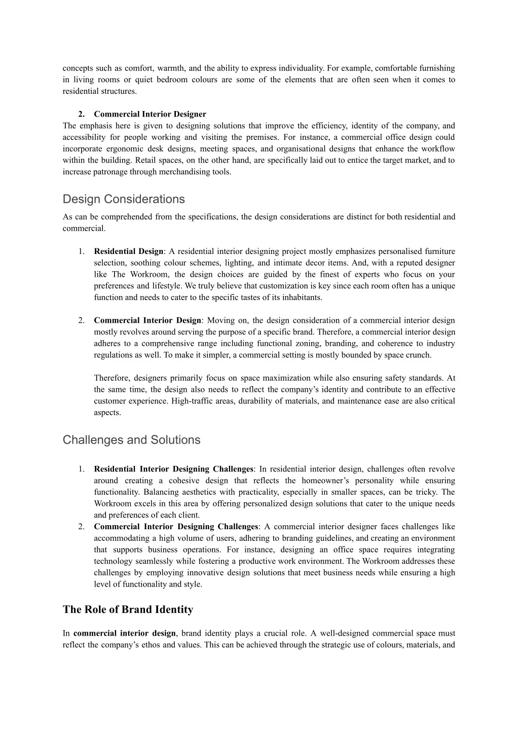 PPT - How is Commercial Interior Design Different from Residential ...