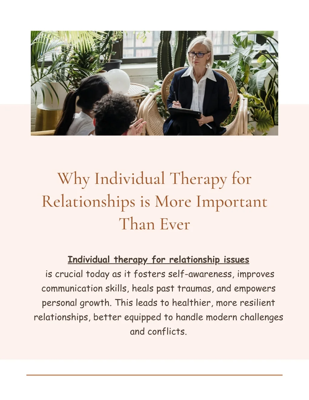 PPT - The Growing Importance of Individual Therapy for Relationship ...