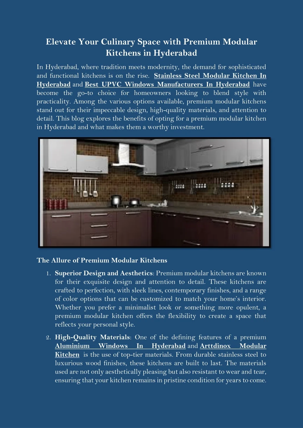 PPT - Elevate Your Culinary Space with Premium Modular Kitchens in ...