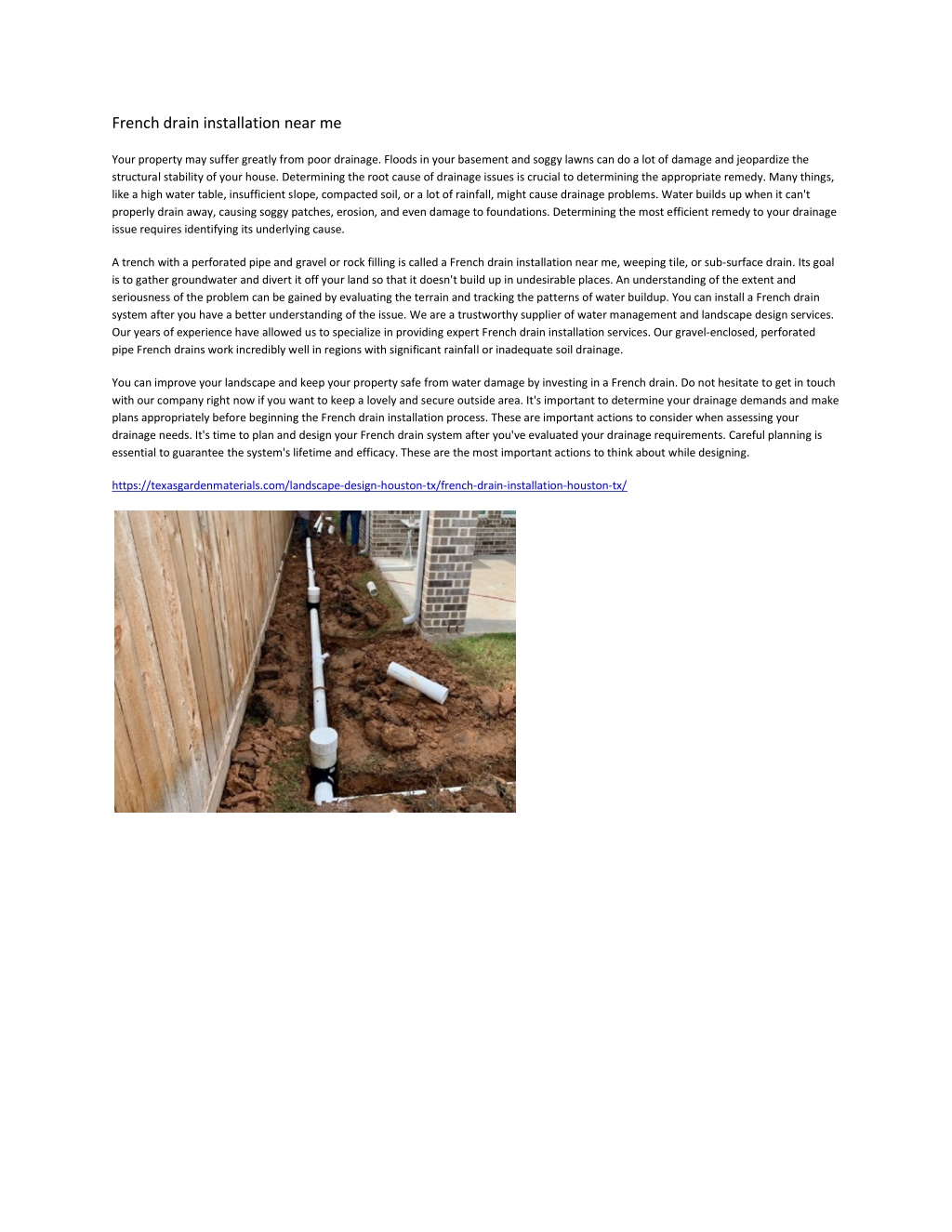 PPT - French drain installation near me PowerPoint Presentation, free ...