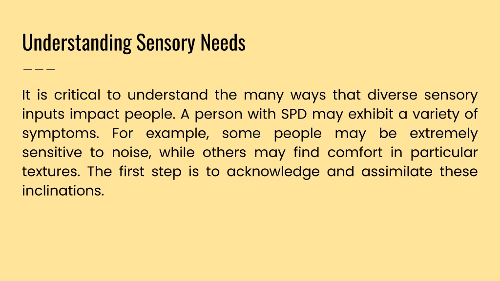 PPT - Sensory Processing Disorder:How to Create a Sensory-Friendly ...