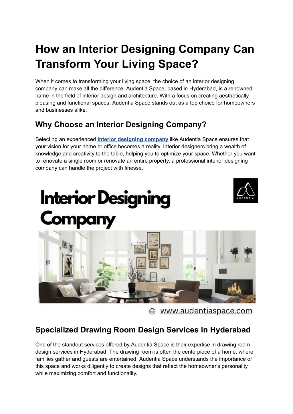 PPT - How an Interior Designing Company Can Transform Your Living Space ...