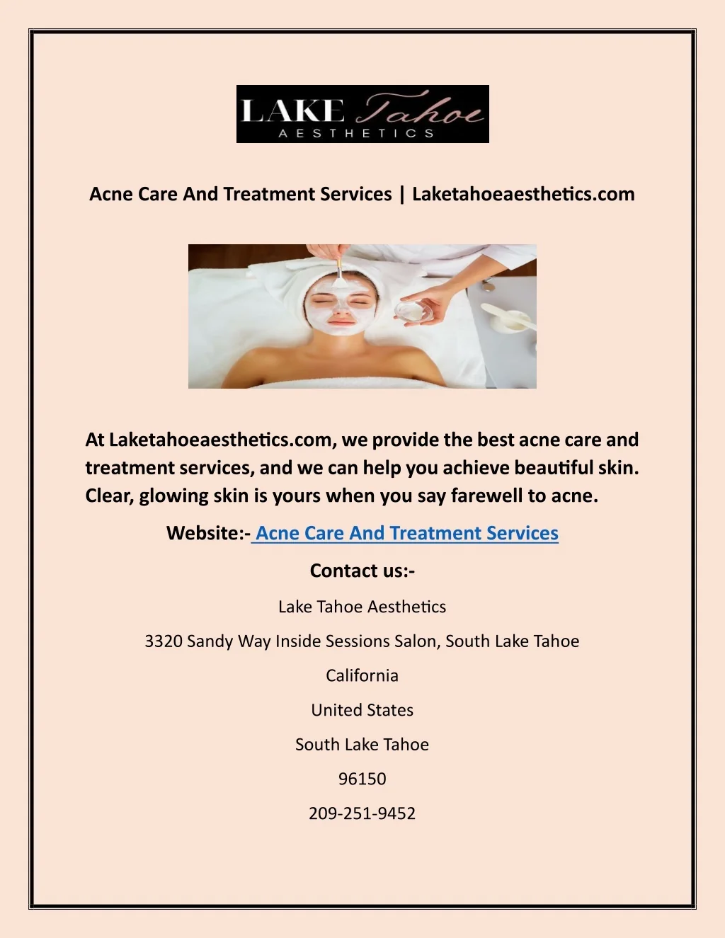 PPT - Acne Care And Treatment Services PowerPoint Presentation, free ...