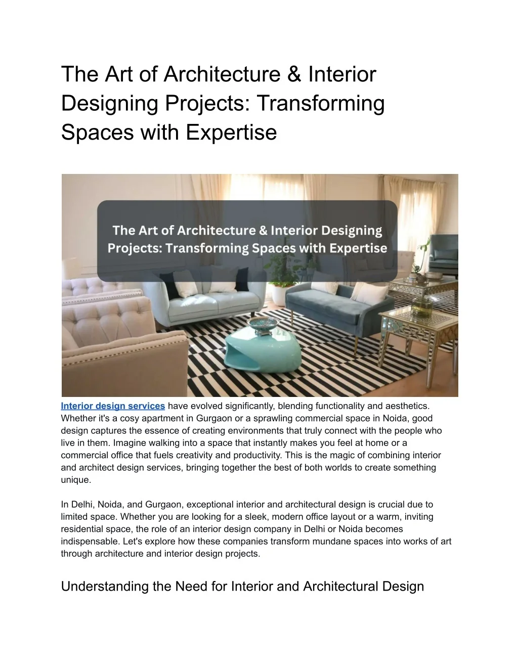 PPT - The Art of Architecture & Interior Designing Projects ...