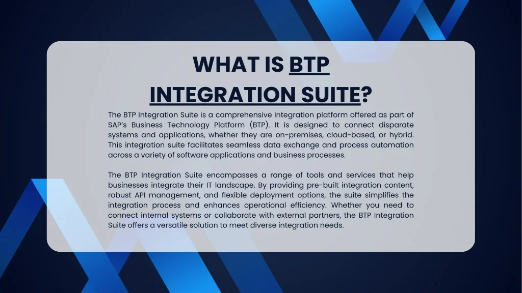 PPT - SAP BTP Integration Suite: Purpose and Capabilities Explored ...