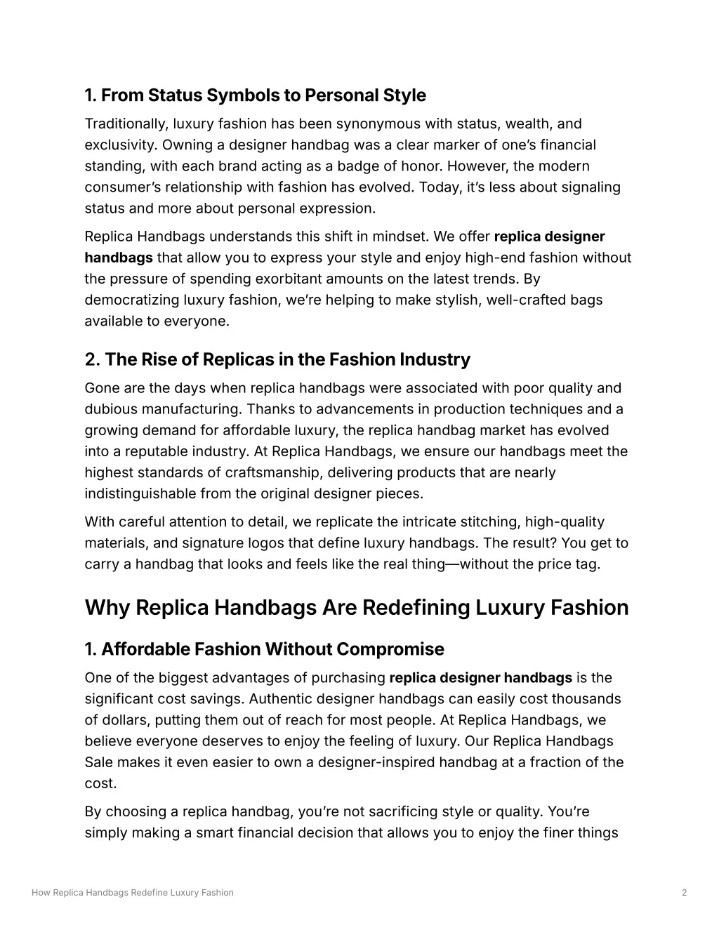 PPT - How Replica Handbags Redefine Luxury Fashion PowerPoint ...