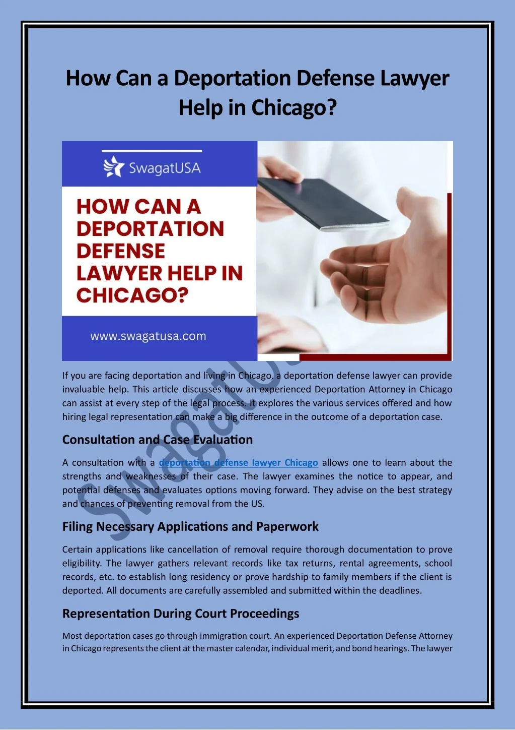 PPT - How Can a Deportation Defense Lawyer Help in Chicago? PowerPoint ...