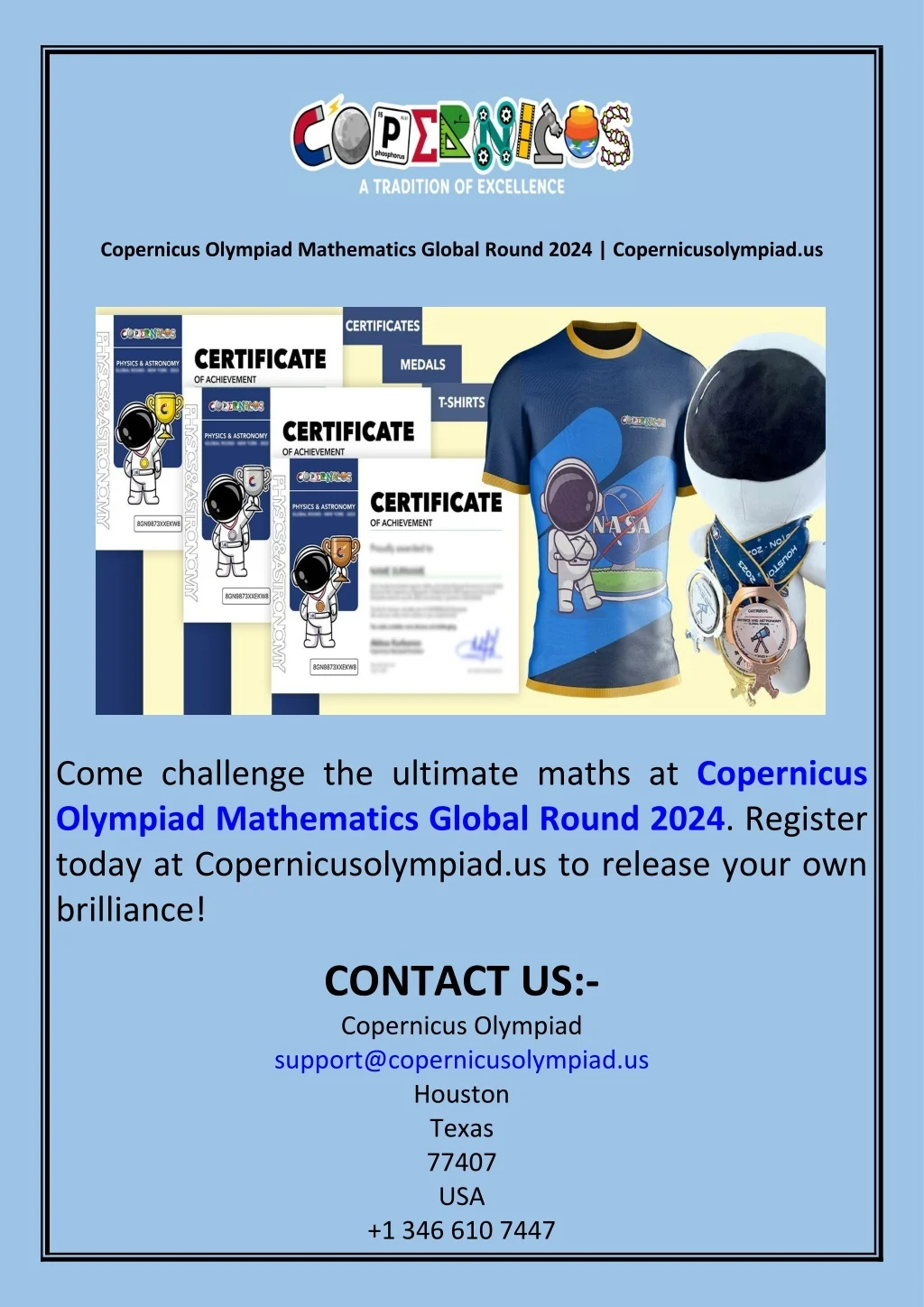 PPT - Copernicus Olympiad Mathematics Global Round 2024 ...