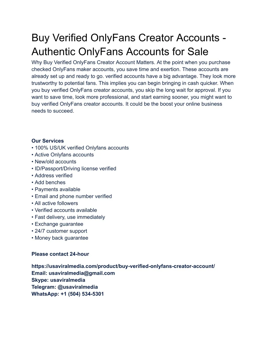 PPT - Buy Verified OnlyFans Creator Accounts - Authentic OnlyFans Accounts for Sale PowerPoint