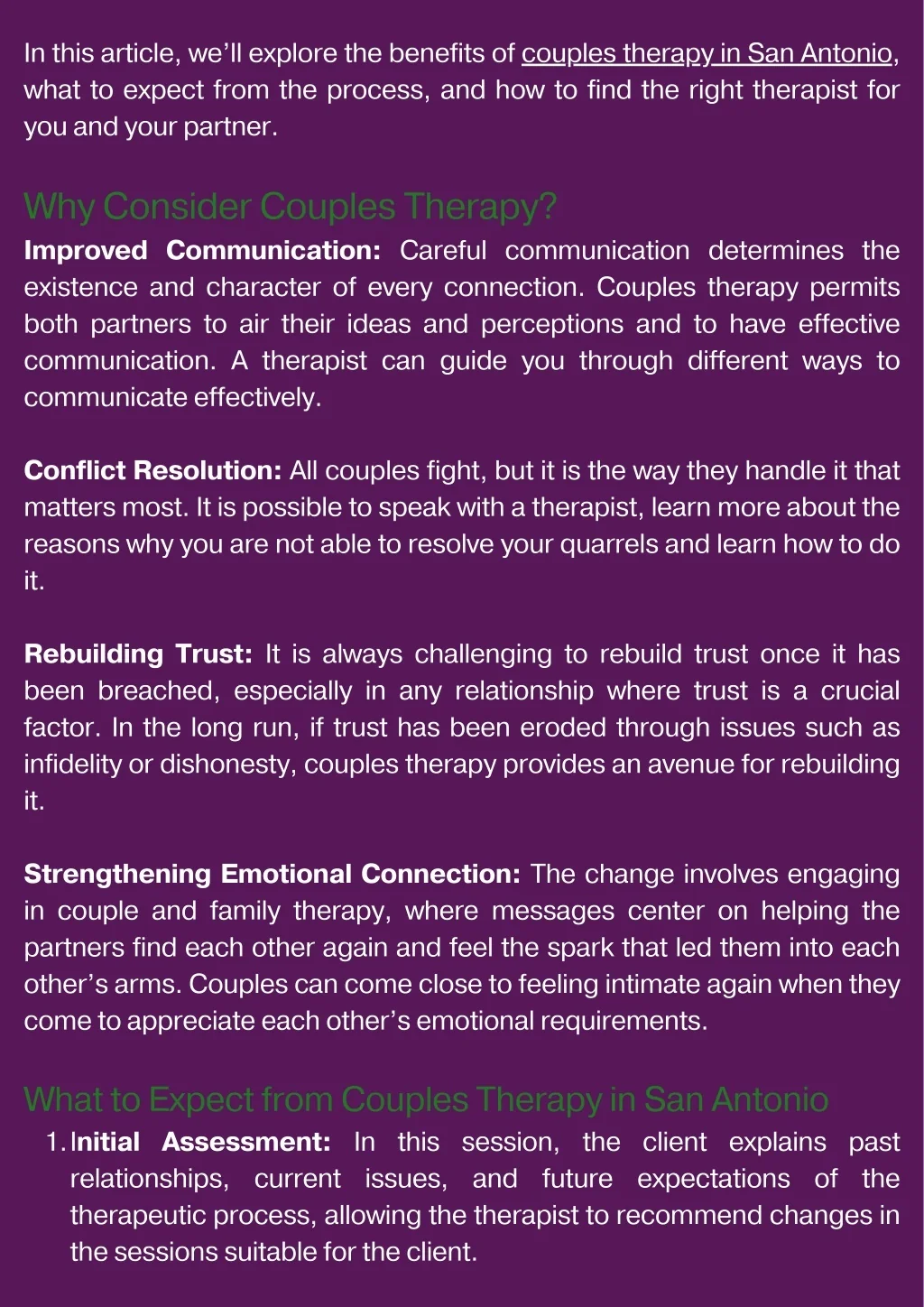 PPT - Effective Couples Therapy in San Antonio for Relationship Growth ...
