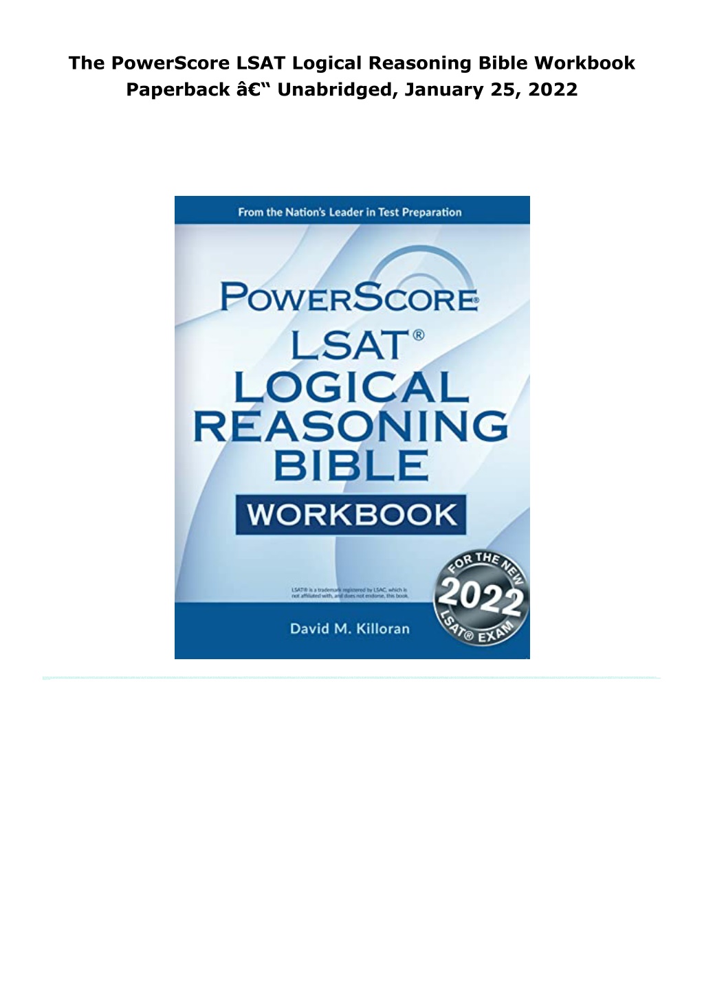 Powerscore Logical Reasoning Bible Pdf PPT - pdf book the powerscore lsat logical reasoning bible workbook