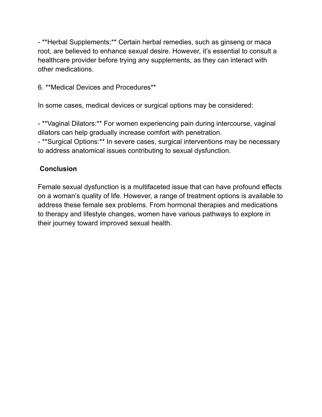 PPT - Exploring Female Sexual Dysfunction Treatment Options_ Addressing ...