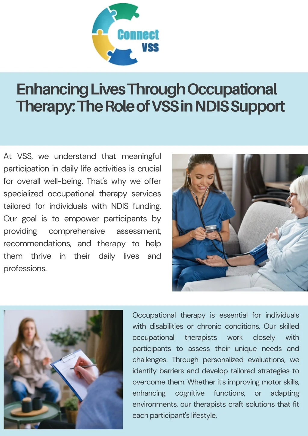 PPT - Enhancing Lives Through Occupational Therapy: The Role of VSS in ...