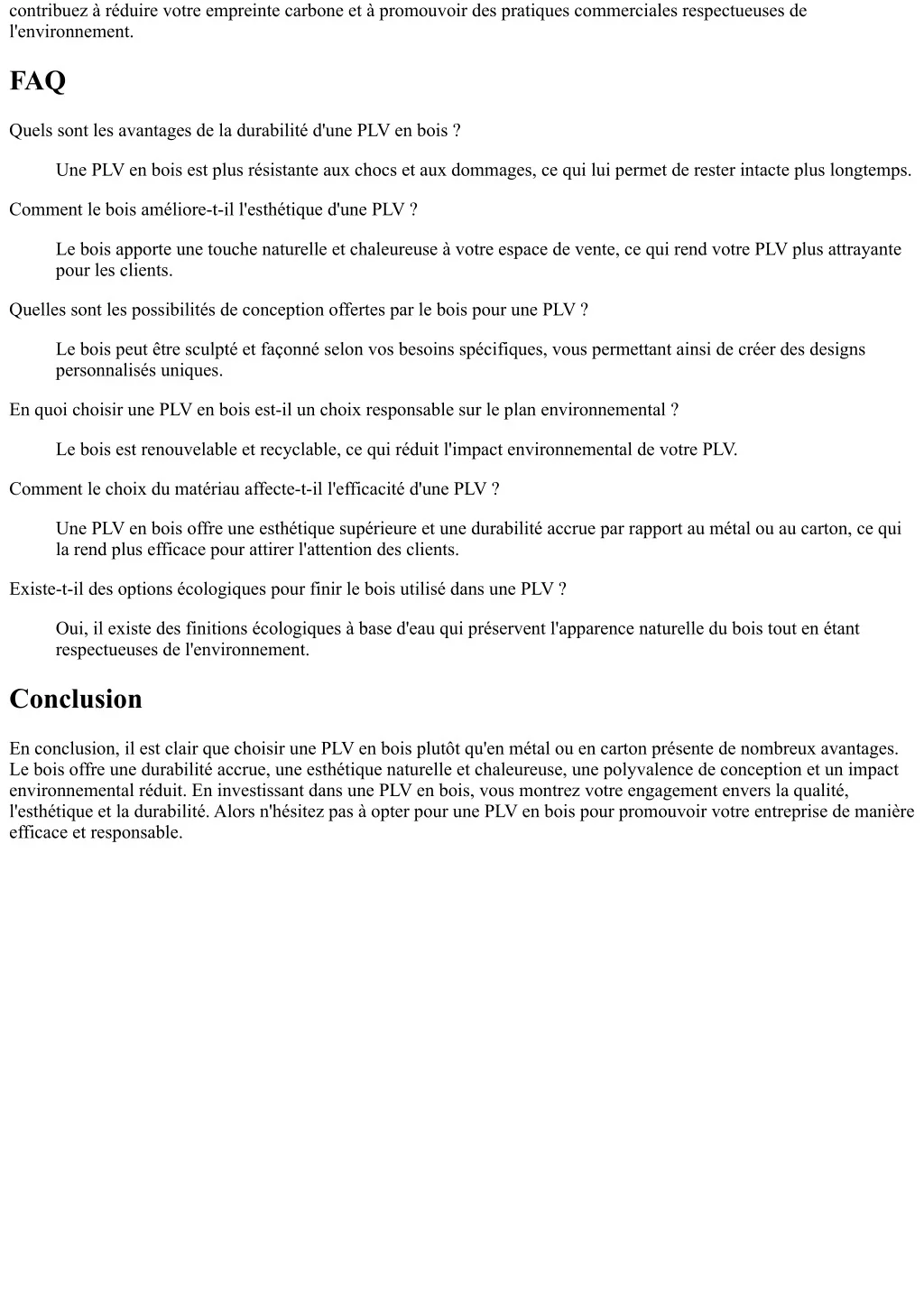 PPT - Les raisons d'opter pour une PLV en bois plutôt qu'en métal ou en ...