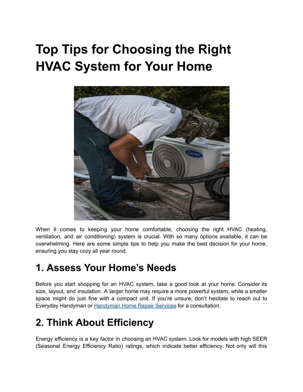 PPT - Top Tips for Choosing the Right HVAC System for Your Home ...