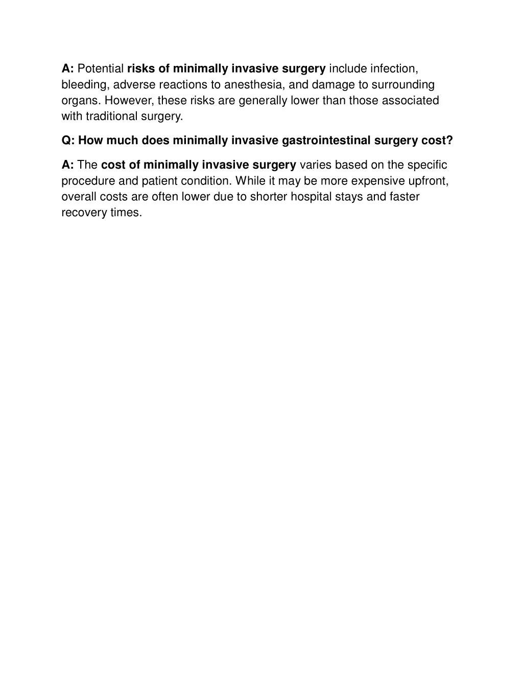 Invasive Procedure Risk PPT - Minimally Invasive Gastrointestinal Surgery: Benefits and ...