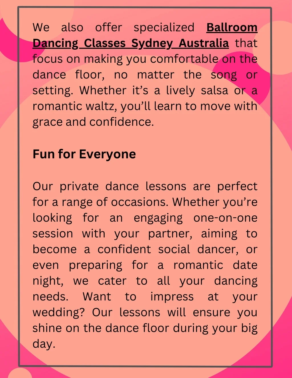 PPT - Discover the Joy of Dance with Ballroom Dance Lessons in Sydney ...