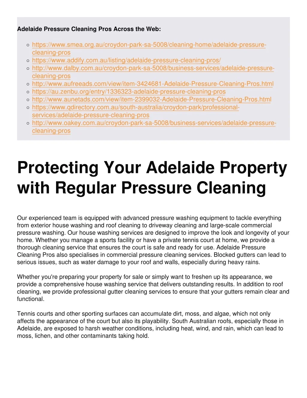 PPT - Adelaide Pressure Cleaning PowerPoint Presentation, free download ...