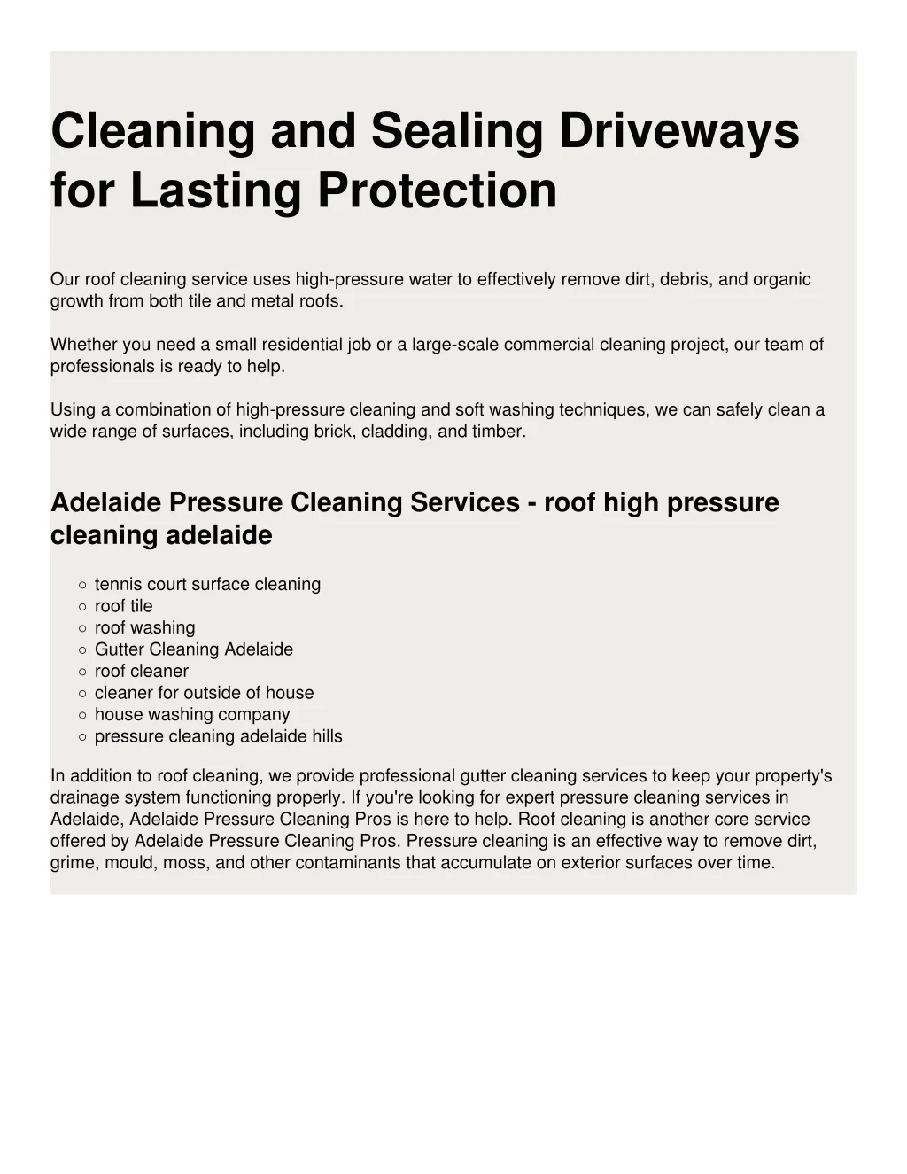 PPT - Adelaide Pressure Cleaning PowerPoint Presentation, free download ...