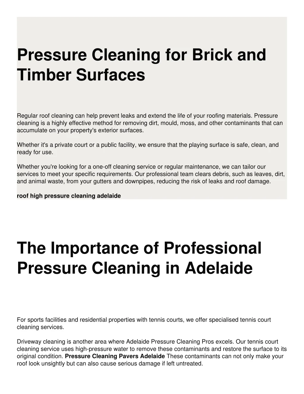 PPT - Adelaide Pressure Cleaning PowerPoint Presentation, free download ...