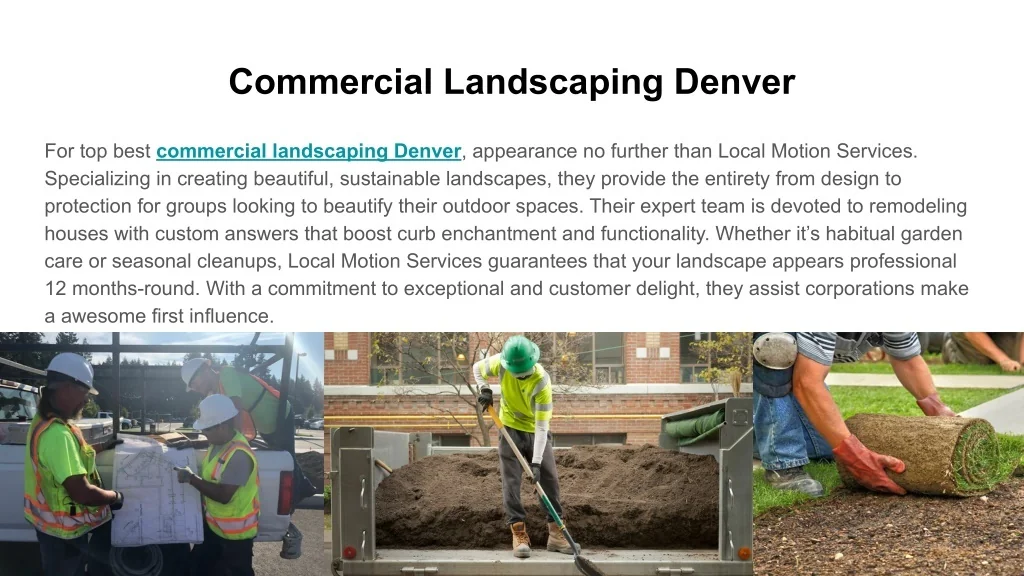 PPT - Commercial Landscaping Denver PowerPoint Presentation, free ...