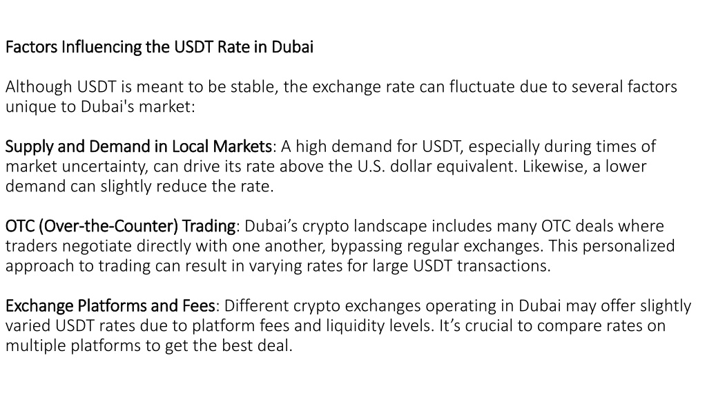 PPT Tracking The USDT Rate In Dubai Key Insights For Crypto Traders 
