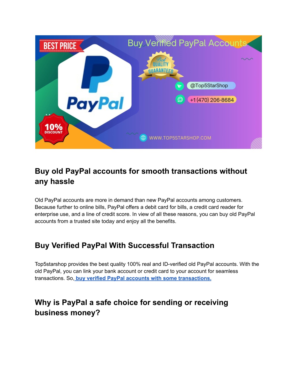 PPT - Top 6 Site Buy verified PayPal accounts PowerPoint Presentation ...