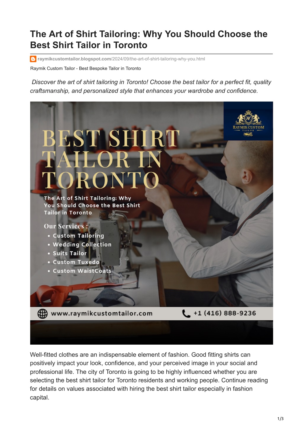 PPT - The Art of Shirt Tailoring Why You Should Choose the Best Shirt ...