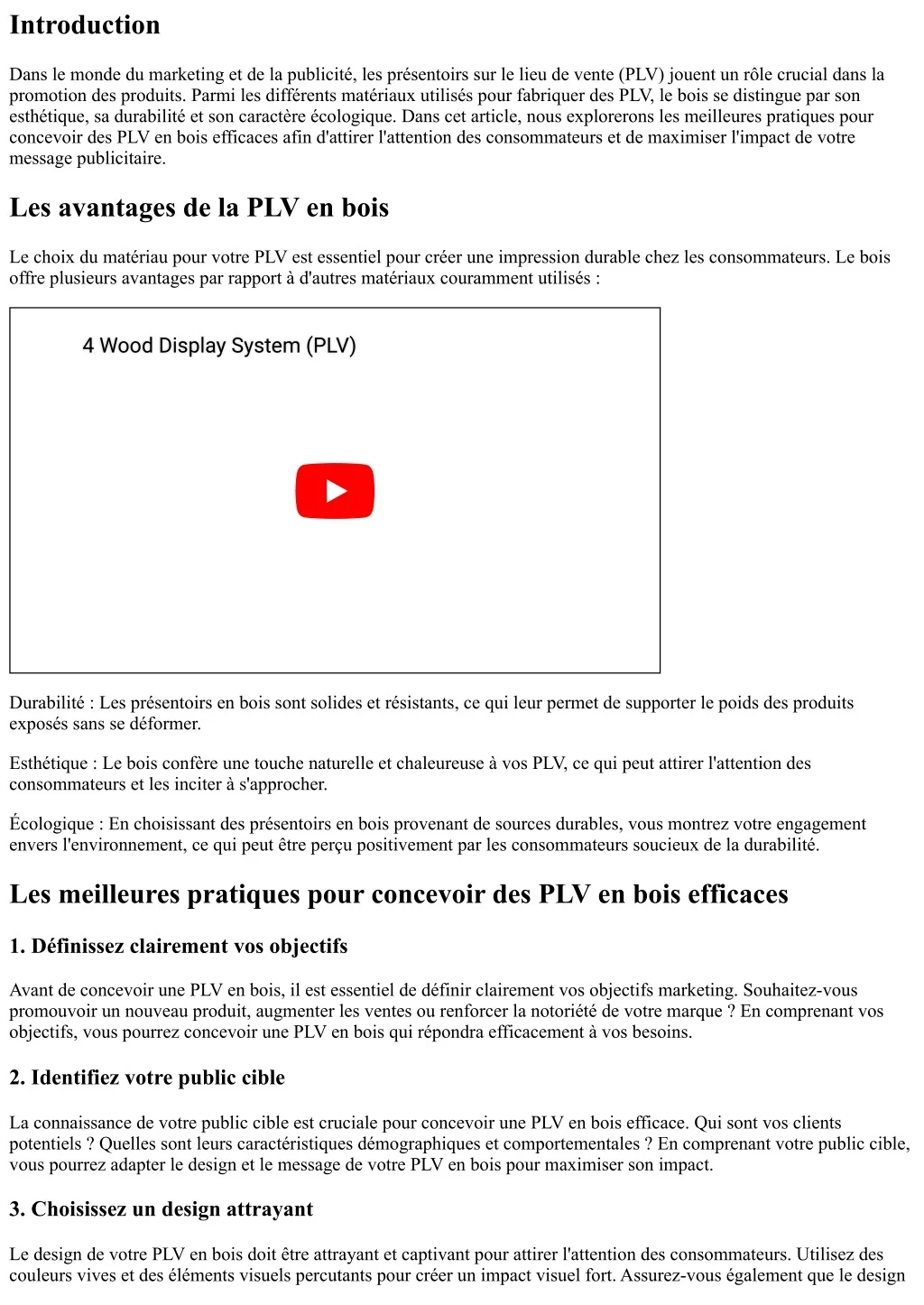 PPT - Les meilleures pratiques pour concevoir des PLV en bois efficaces ...