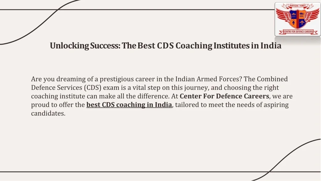 PPT - Best CDS Coaching Institute in India PowerPoint Presentation ...
