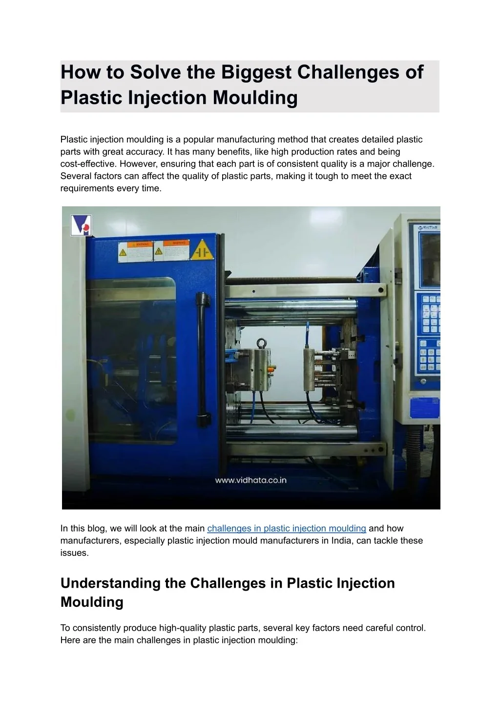 Plastic Injection Problem PPT - How to Solve the Biggest Challenges of Plastic Injection Moulding ...