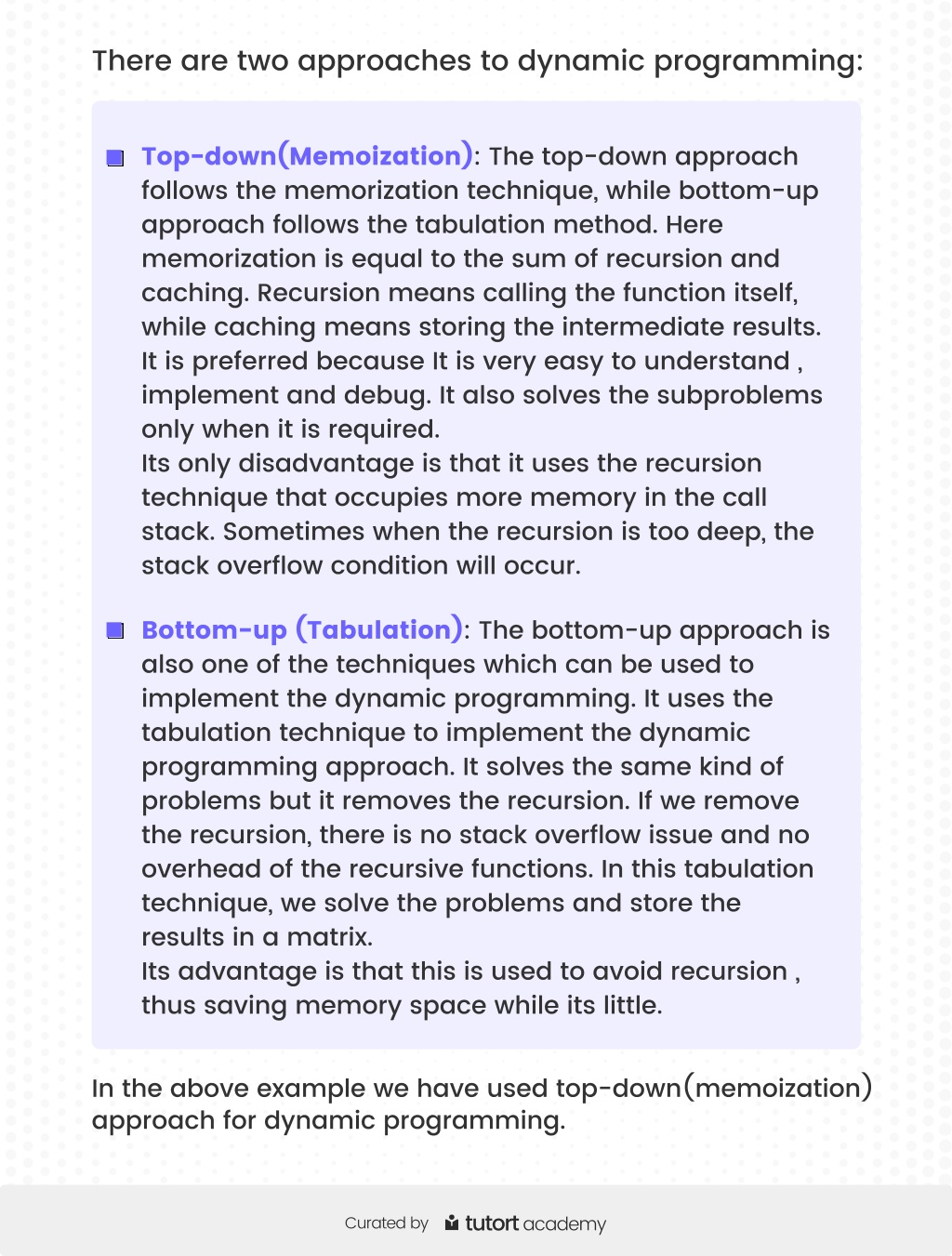 PPT - The Ultimate Dynamic Programming RoadMap | Tutort Academy ...