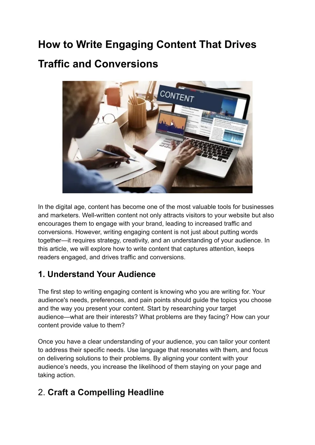 Engaging Content Writing PPT - How to Write Engaging Content That Drives Traffic and Conversions ...