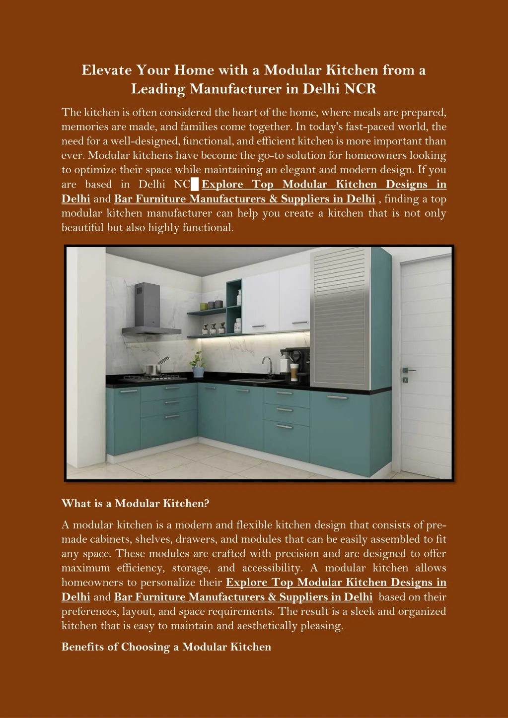 PPT - Elevate Your Home with a Modular Kitchen from a Leading ...