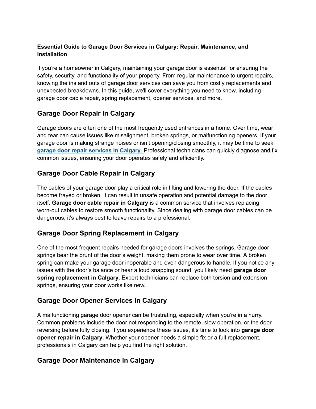 PPT Essential Guide to Garage Door Services in Calgary_ Repair