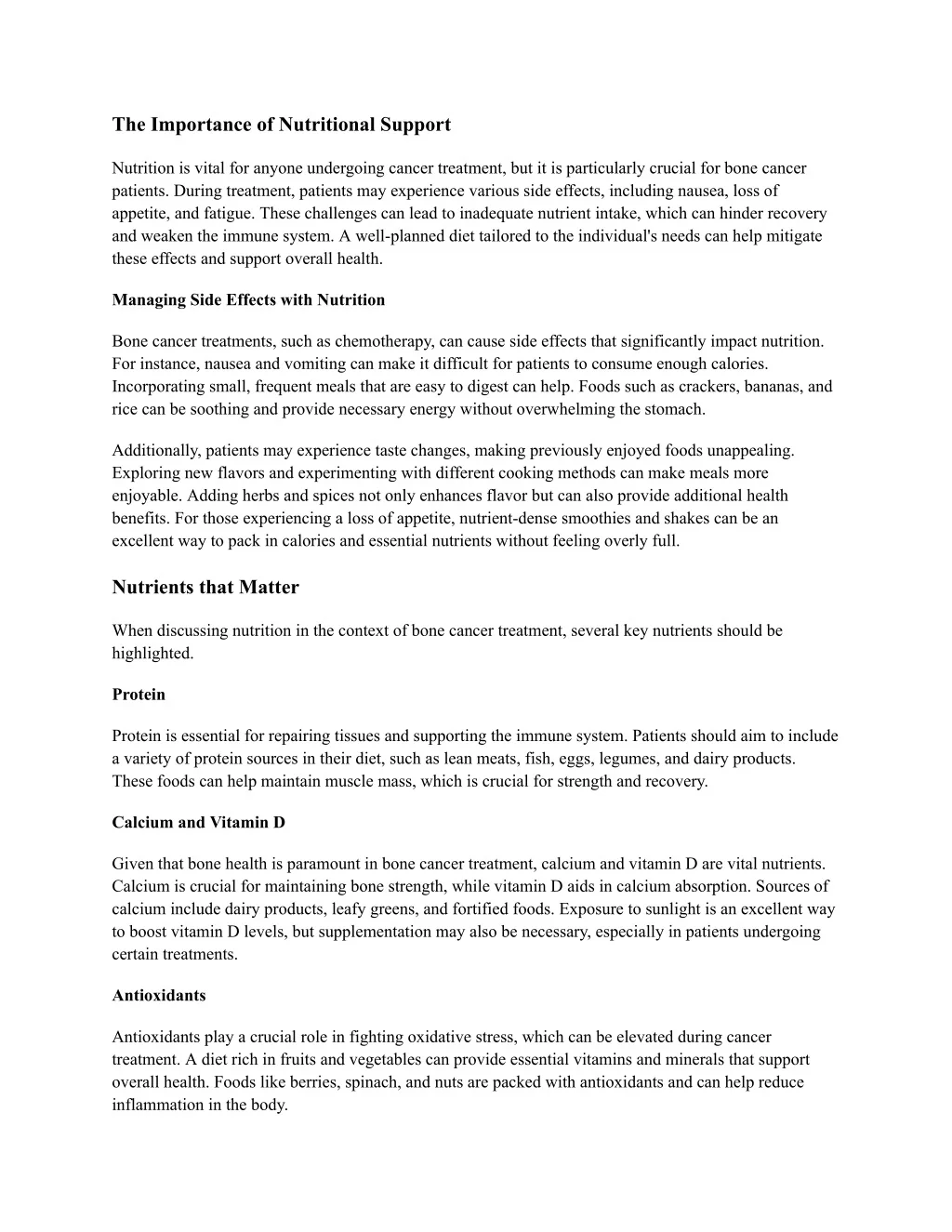 PPT - Nourishing Hope_ The Role of Nutrition in Bone Cancer Treatment ...