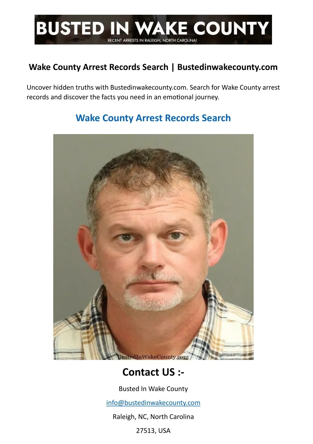 PPT Wake County Arrest Records Search
