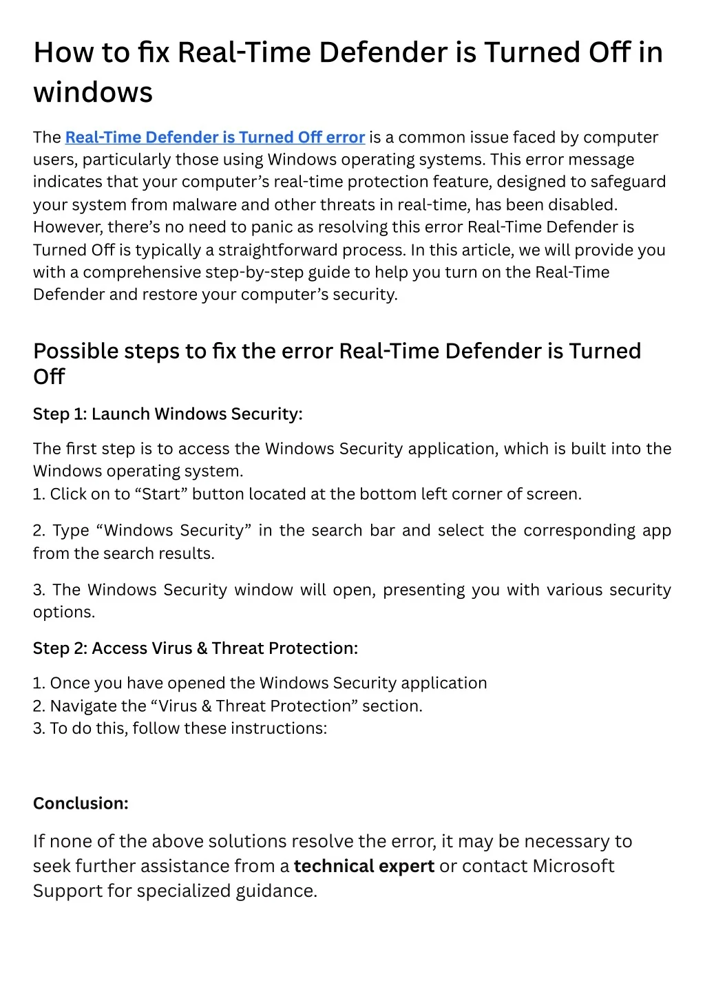 PPT - How to fix Real-Time Defender is Turned Off in windows PowerPoint ...