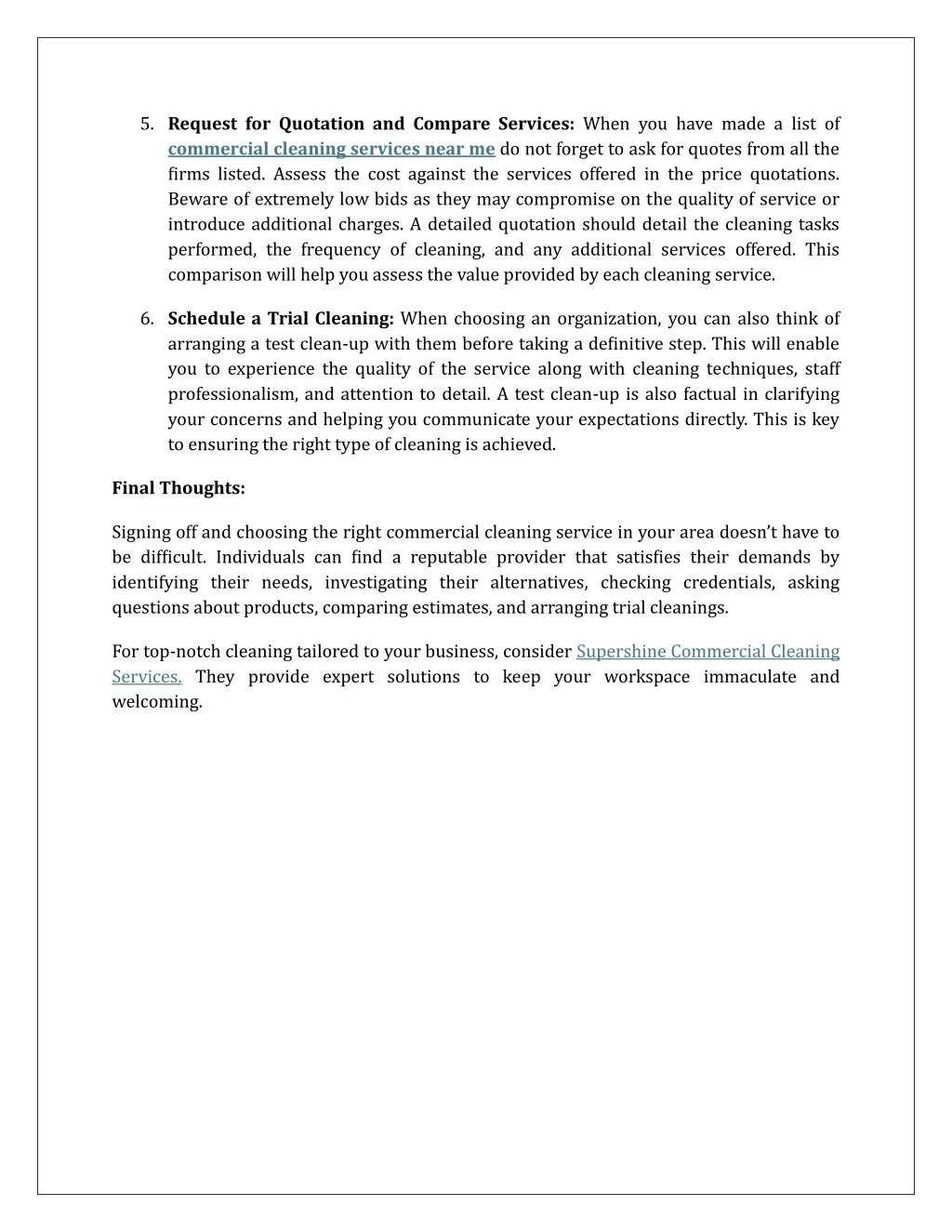 PPT Exploring Top Tips to Choose Commercial Cleaning Services near Me