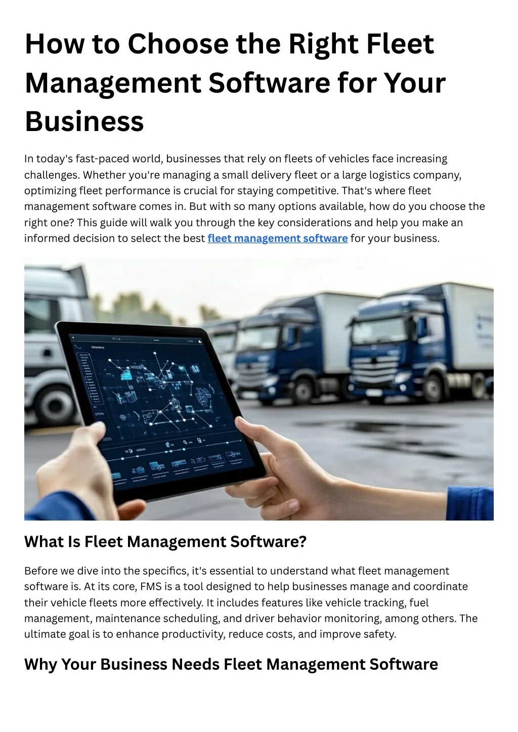 PPT - How to Choose the Right Fleet Management Software for Your ...